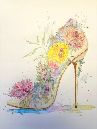 Pumps mit Blumen